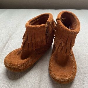 Minnetonka Suede Fringe Boots